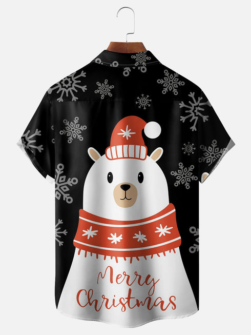 Men's Christmas Funny Graphic Short Sleeve Hawaiian Shirt